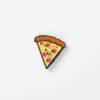 Pizza enamel pin on white
