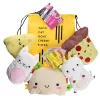 New plush mittens set on white background